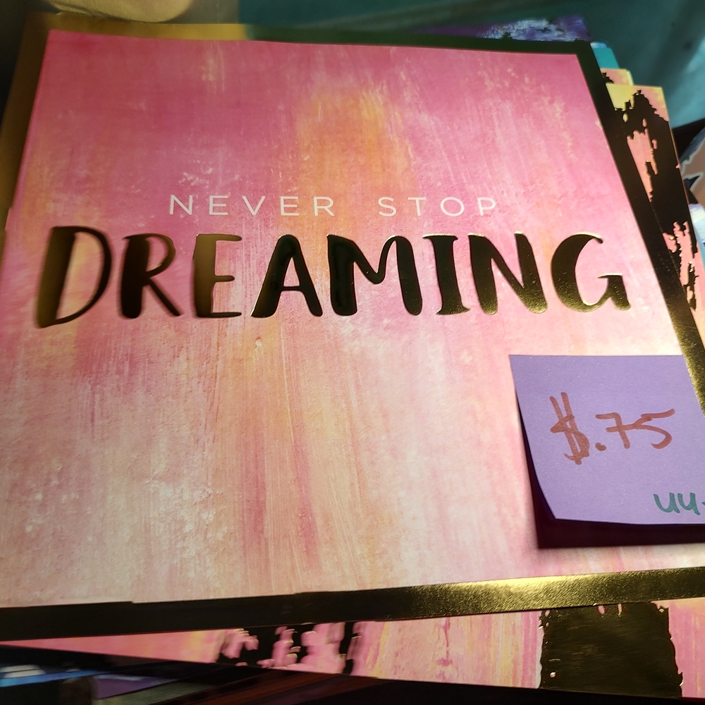 Pink and Gold 'Never Stop Dreaming'  Print